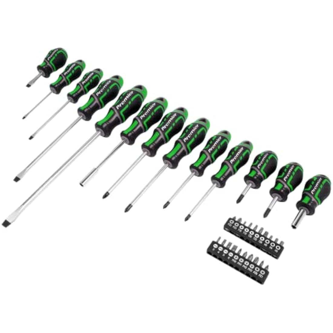Sealey 33pc GripMAX Screwdriver & Bit Set | Hi-Vis Green | AK4370HV