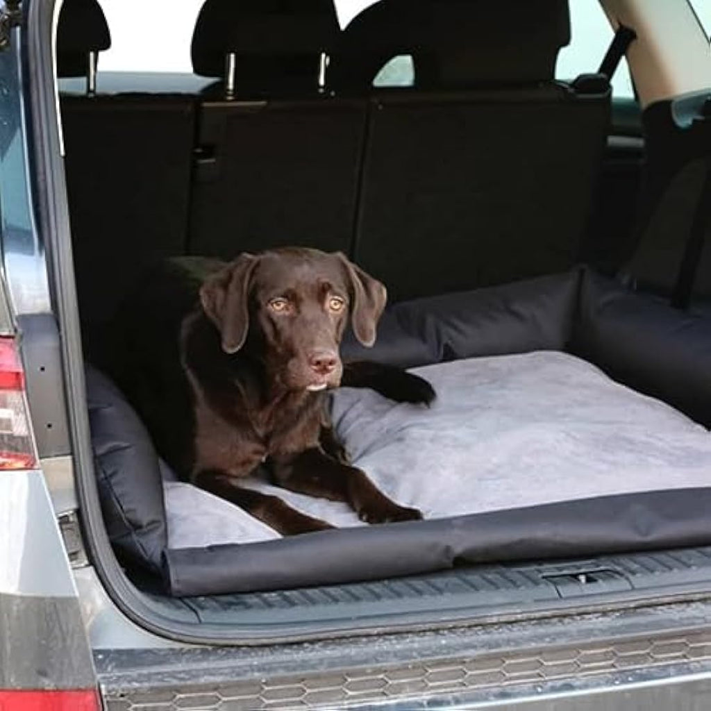 Kerbl Dog Car Bed – Durable Oxford Fabric Boot Protector, Black, 80x60cm