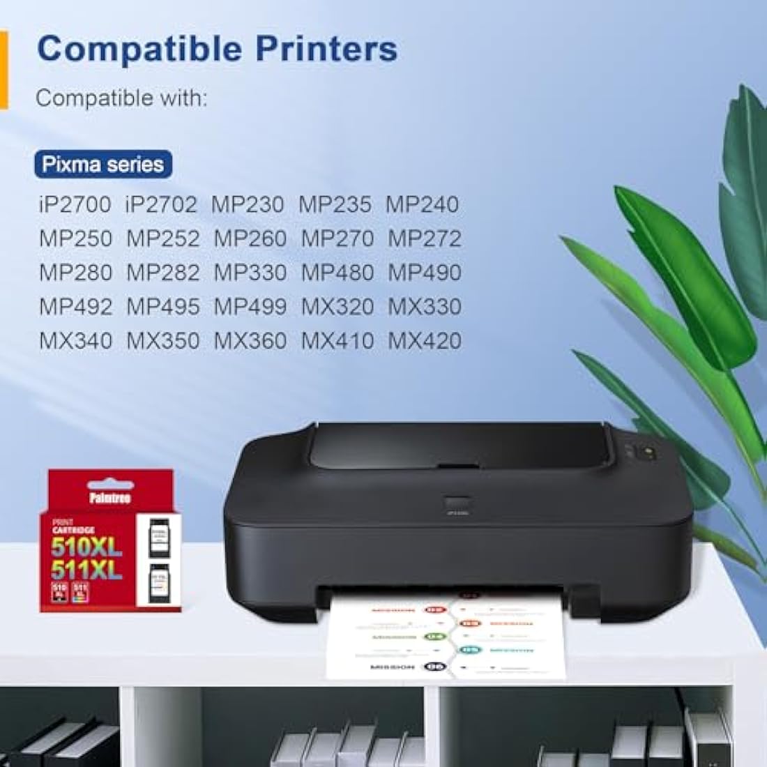 Palmtree PG-510 CL-511 Remanufactured Ink Cartridges for Canon Pixma