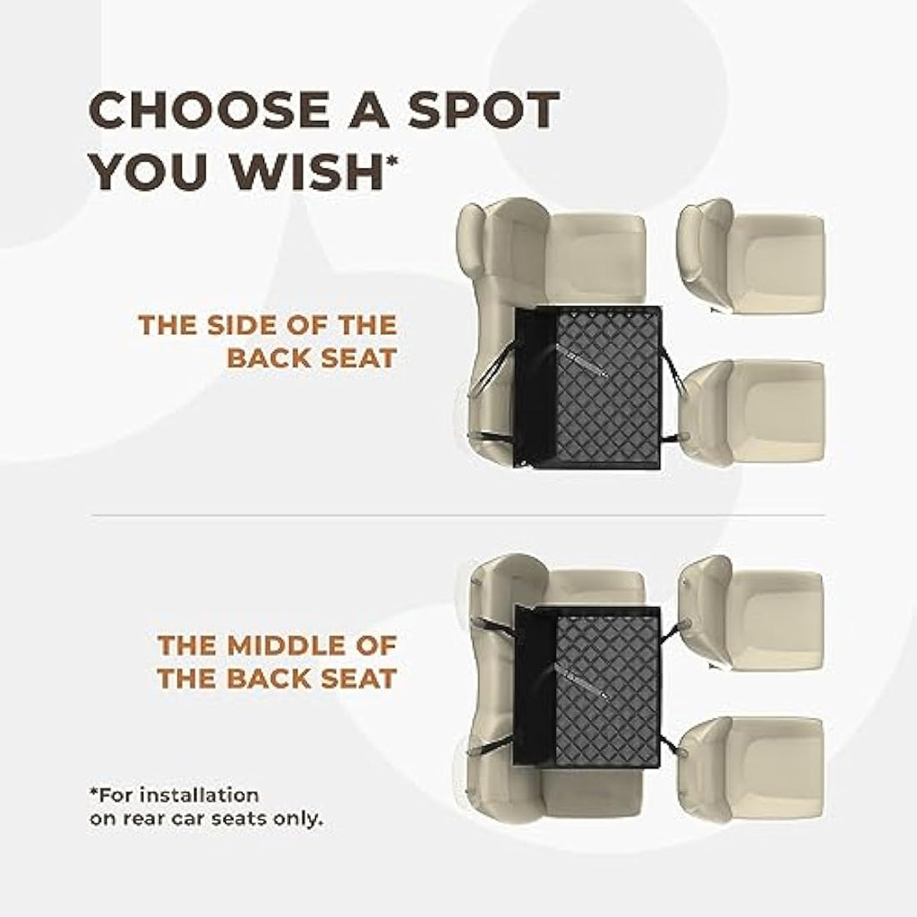 Wuglo Dog Car Seat – Reinforced Waterproof Booster Seat, Large Black