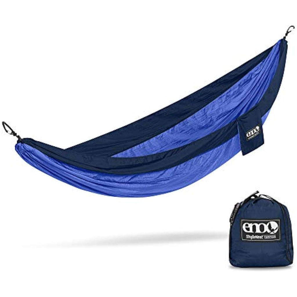 ENO SingleNest Hammock – Navy/Royal Breathable Nylon Camping Gear