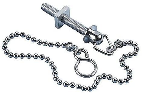 E2trade Replacement Chrome 18" Sink Basin Bath Ball Plug Chain and Stay S Hook Ends - image 1