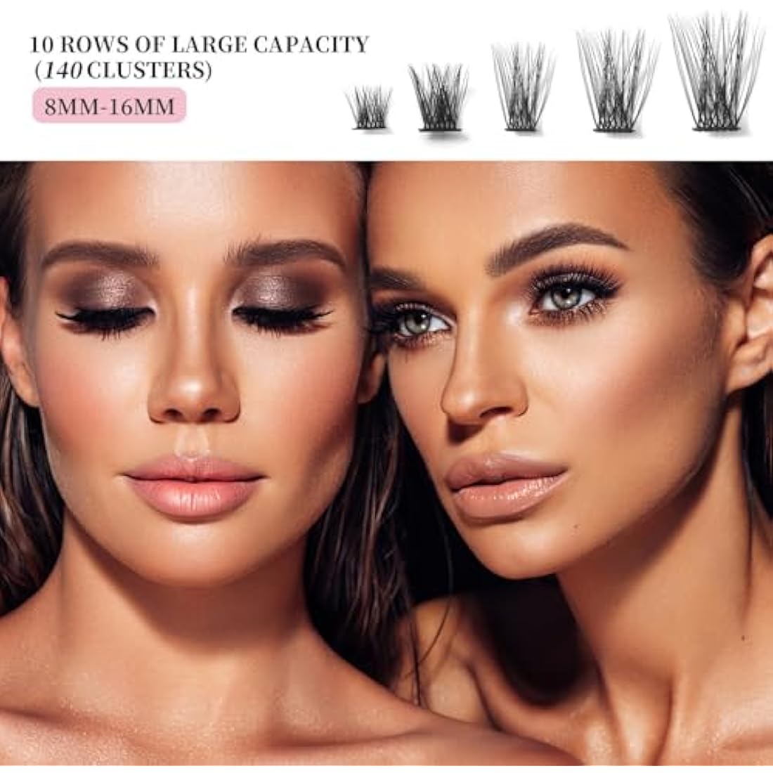 CNMTCCO Lash Clusters – 120Pcs D Curl DIY Individual Wispy Lashes