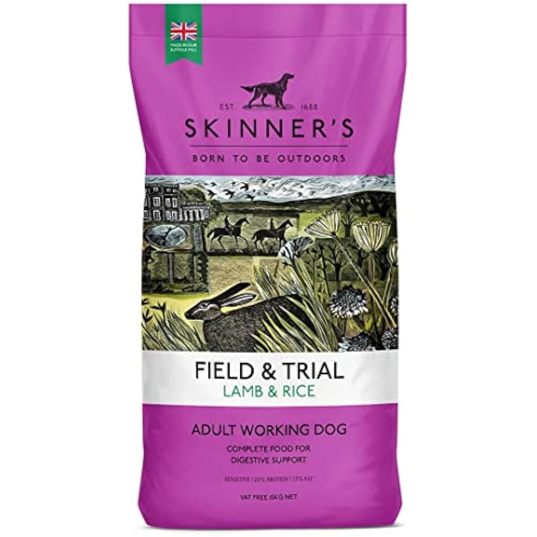 Skinner’s Field & Trial Lamb & Rice Dry Dog Food for Active Dogs - 15kg