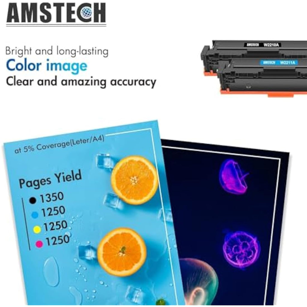 Jolof Store 207A 207X Toner Cartridge 4-Pack for HP Color LaserJet M283fdw