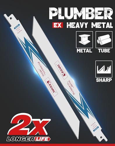 EZARC Bi-Metal Cobalt Reciprocating Saw Blades for Metal Cutting | 25-Pack