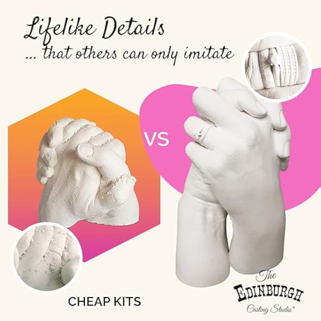 Edinburgh Casting Studio Hand Casting Kit for Couples – DIY Keepsake