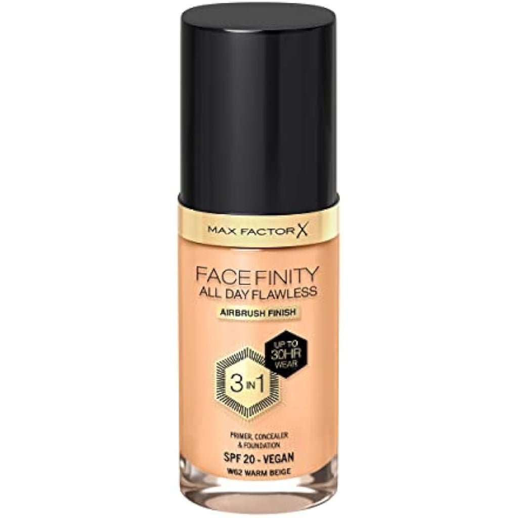 Max Factor Facefinity 3-in-1 Liquid Foundation - 62 Warm Beige, 30ml