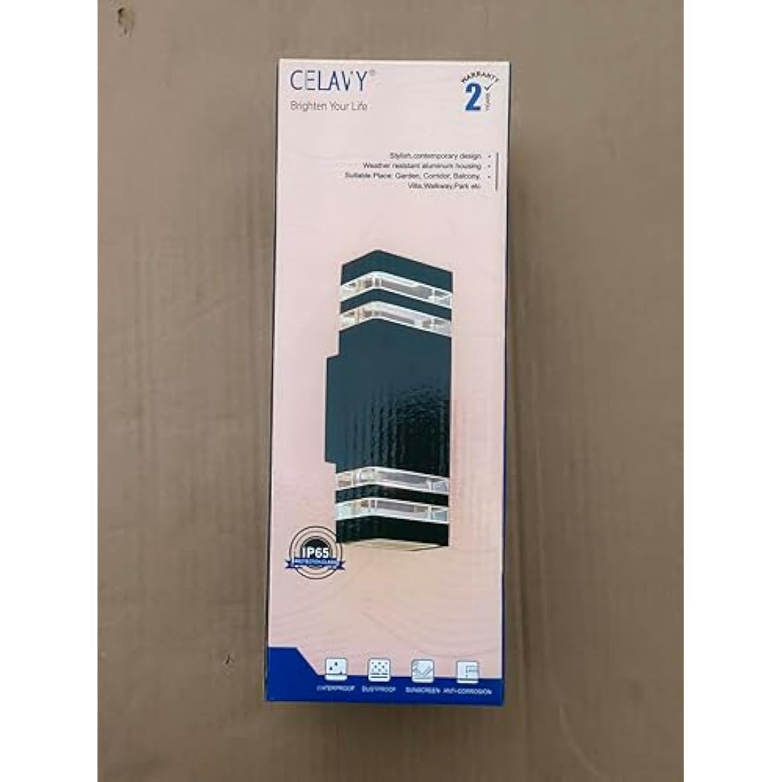 CELAVY Outdoor Wall Lights – IP65 Waterproof Modern LED Up Down Sconce, Grey