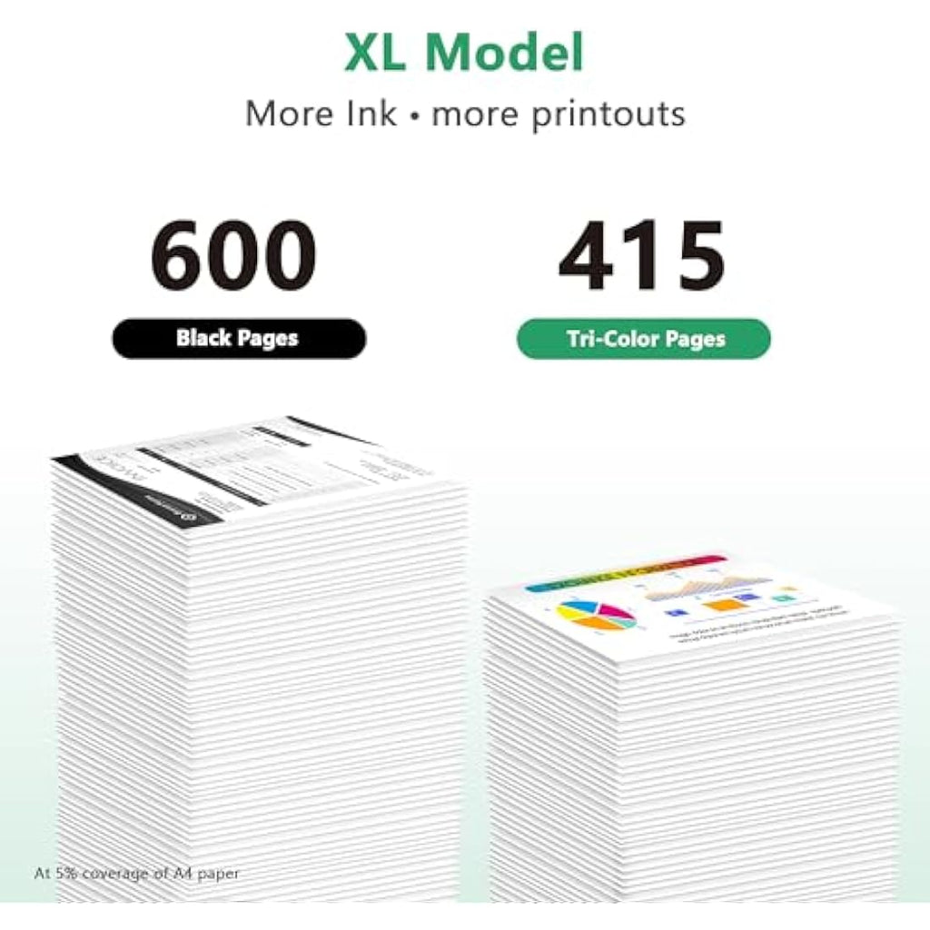 Jolof Store 62XL Ink Cartridges Multipack for HP Envy and OfficeJet (2-Pack)