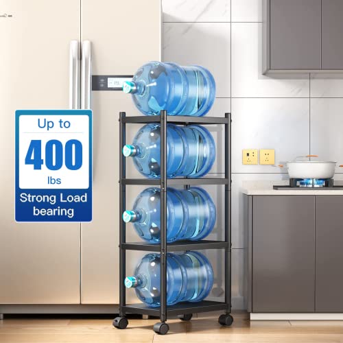 SAYZH 4-Tier Metal Kitchen Trolley | Heavy Duty Rolling Storage Rack