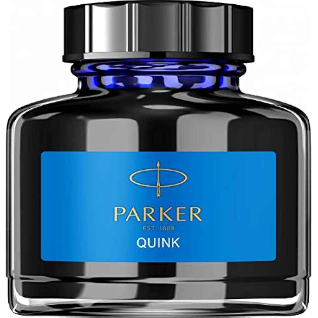 Parker Quink Fountain Pen Ink Bottle - Washable Blue Refill - 57 ml