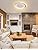 FANLG 30W LED Dimmable Ceiling Light | Modern Wood & Metal Lamp with Remote
