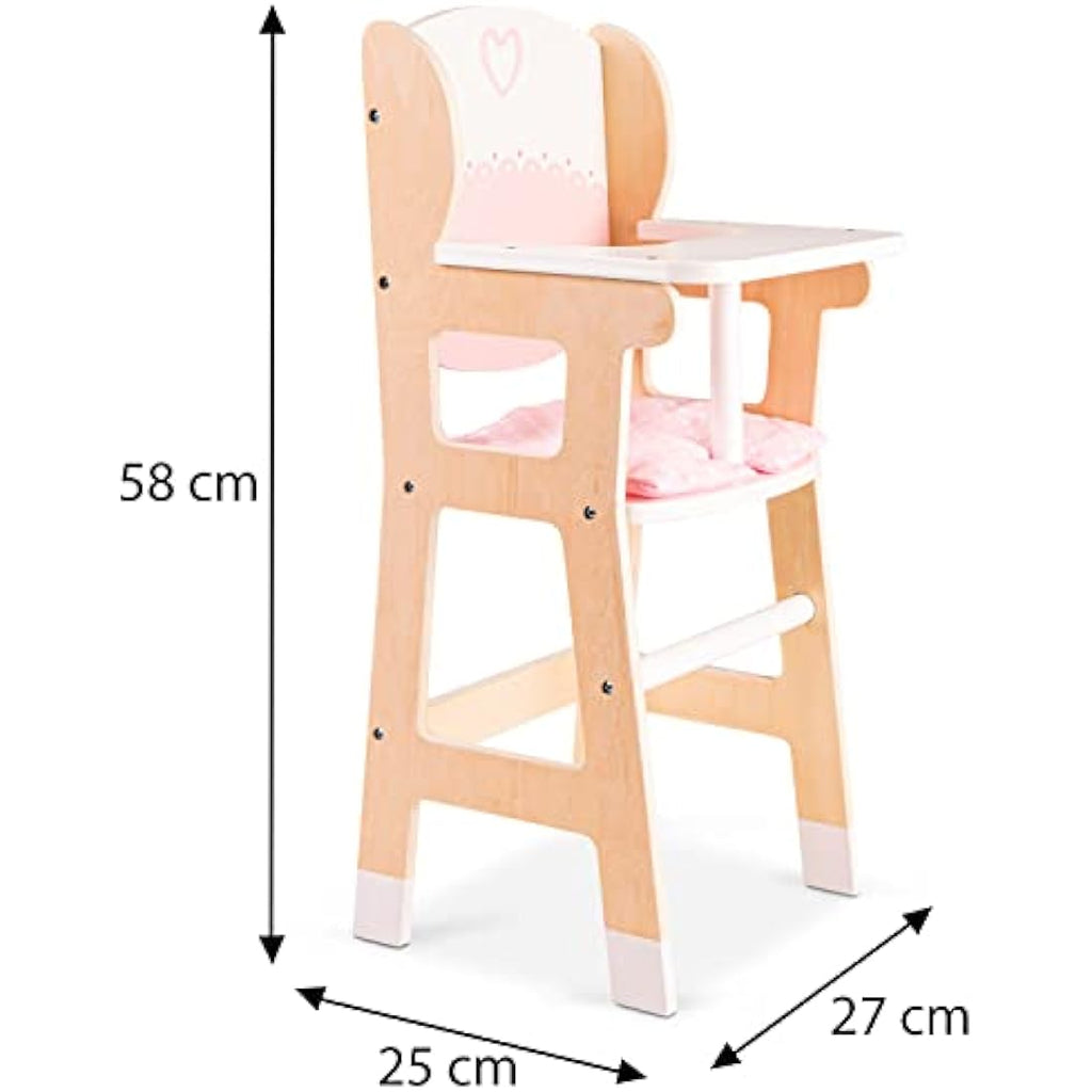 New Classic Toys Wooden Doll Chair with Pillow – Medium Kids Furniture