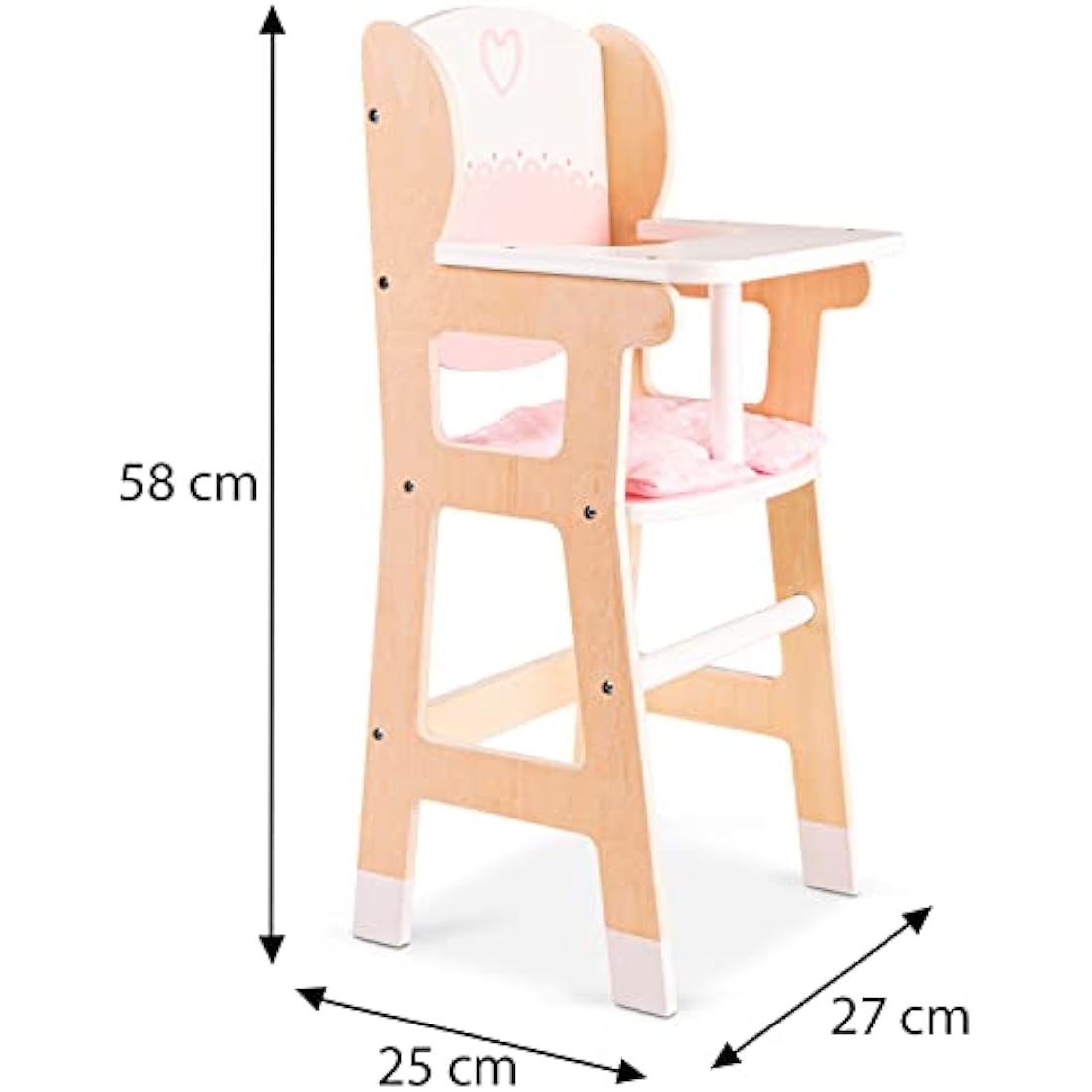 New Classic Toys Wooden Doll Chair with Pillow – Medium Kids Furniture
