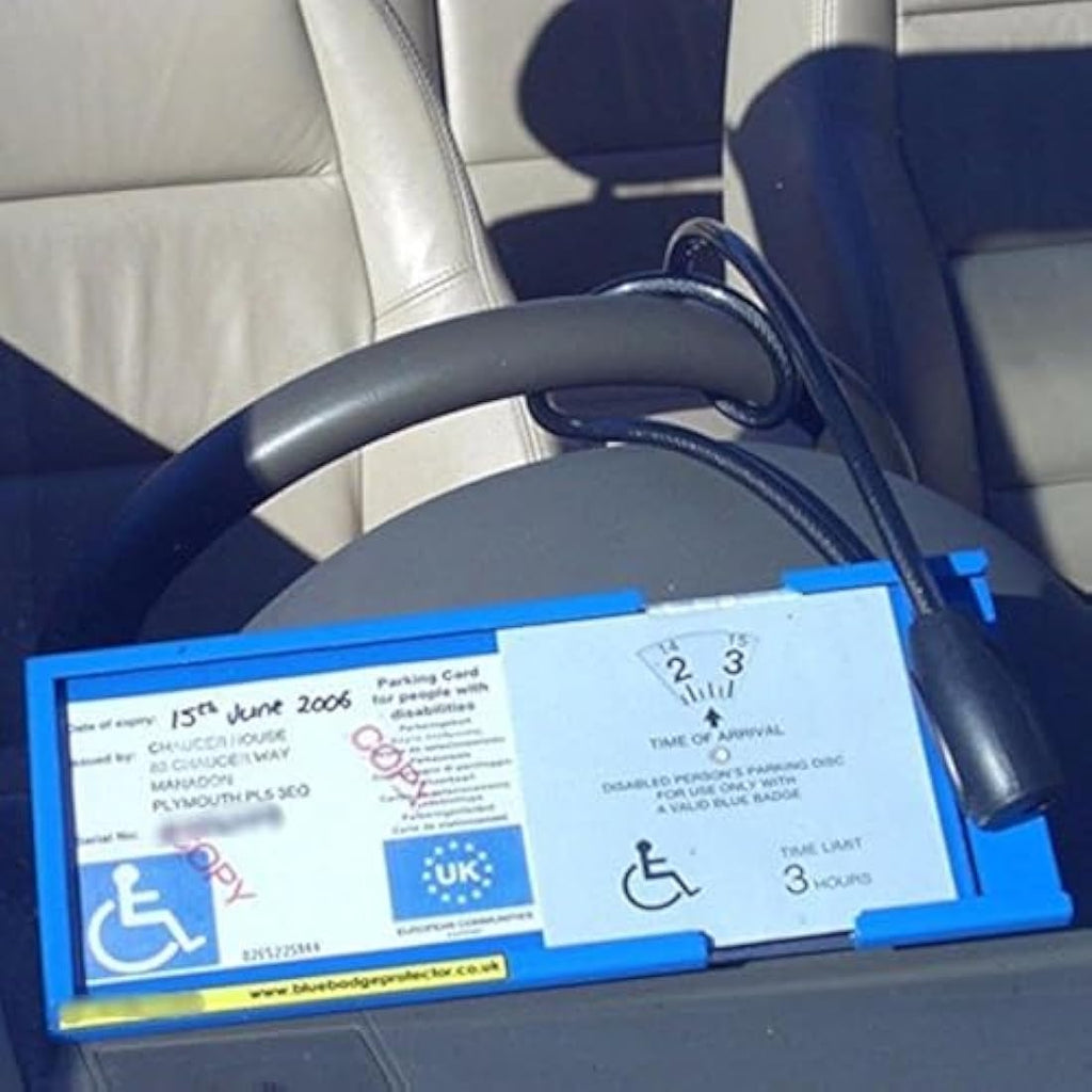 Jolof Store Double Blue Badge Protector & Clock Steering Wheel Lock