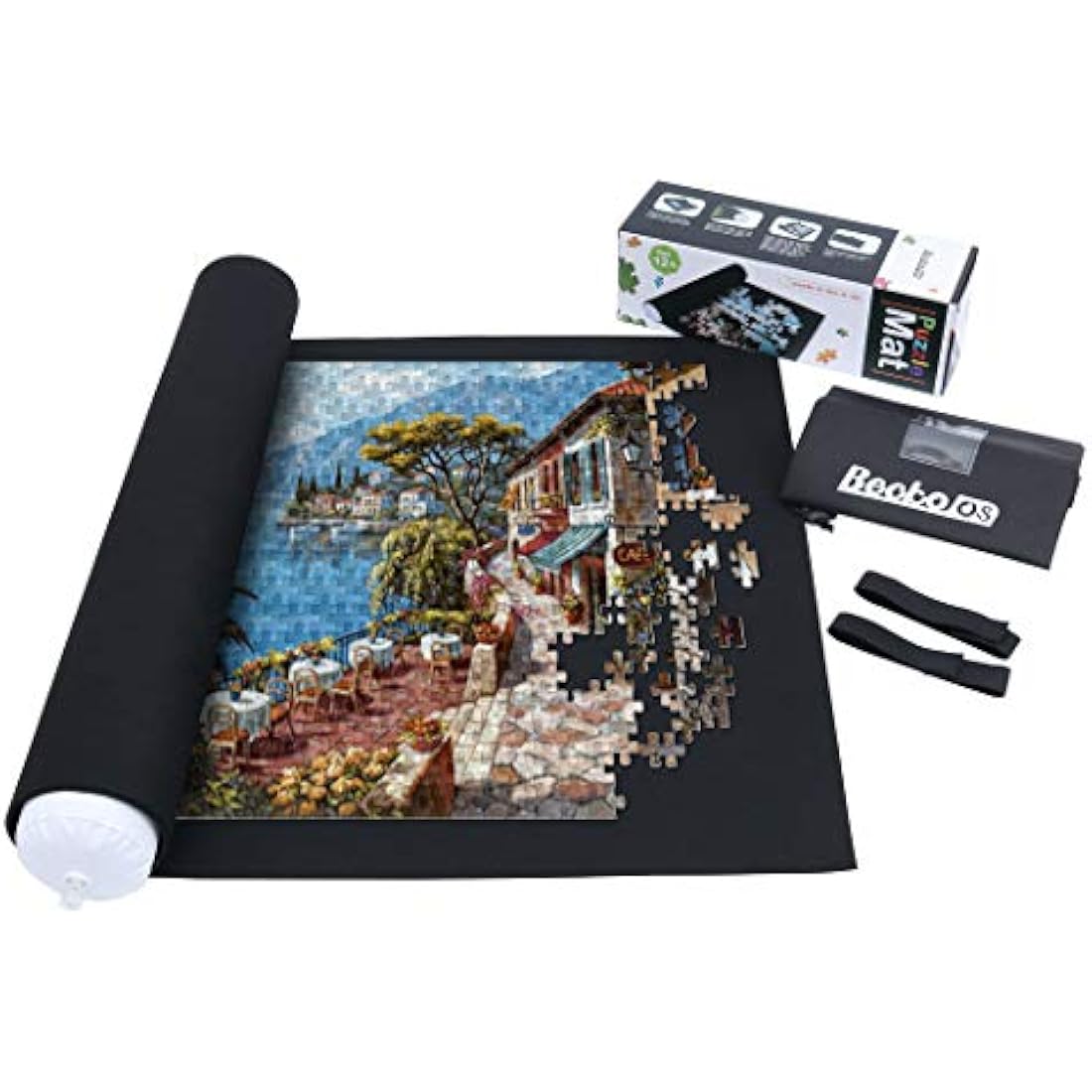 Becko US Puzzle Roll Jigsaw Storage Felt Mat - Up to 1,500 Pieces