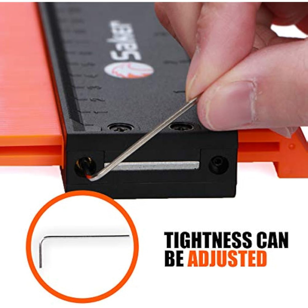 Saker Contour Gauge Profile Tool with Lock | 5 & 10 Inch Shape Duplicator