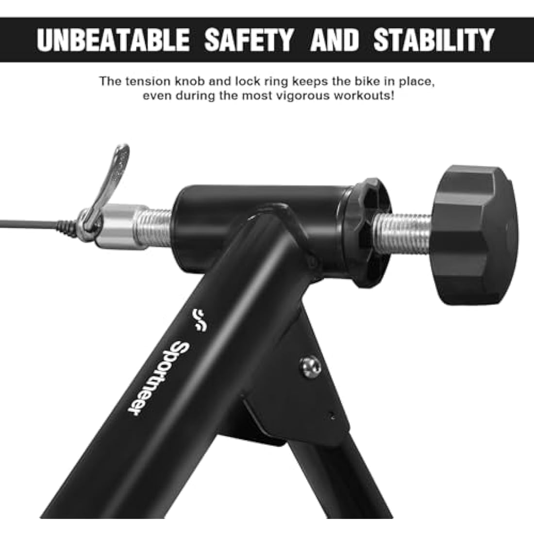 Sportneer Rollentrainer Fahrrad – Fluid Bike Trainer Ständer Schwarz