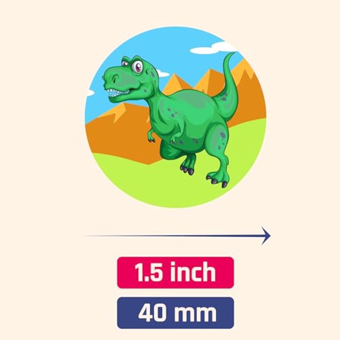 TownStix Dinosaur Stickers – 200 Self-Adhesive Decals for Party Favors