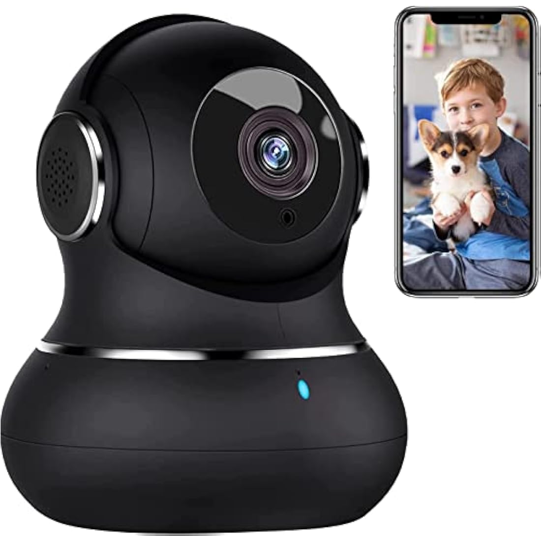 Litokam 2K Indoor Security Camera – 360° Pan/Tilt WiFi Baby Monitor