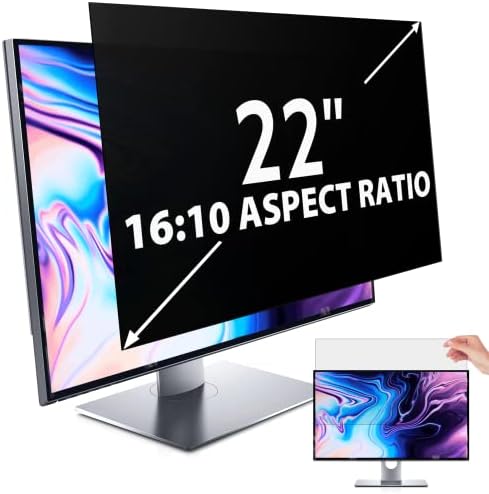 IPROKKO 22 Inch Computer Privacy Screen Filter | Anti-Blue Light & Glare