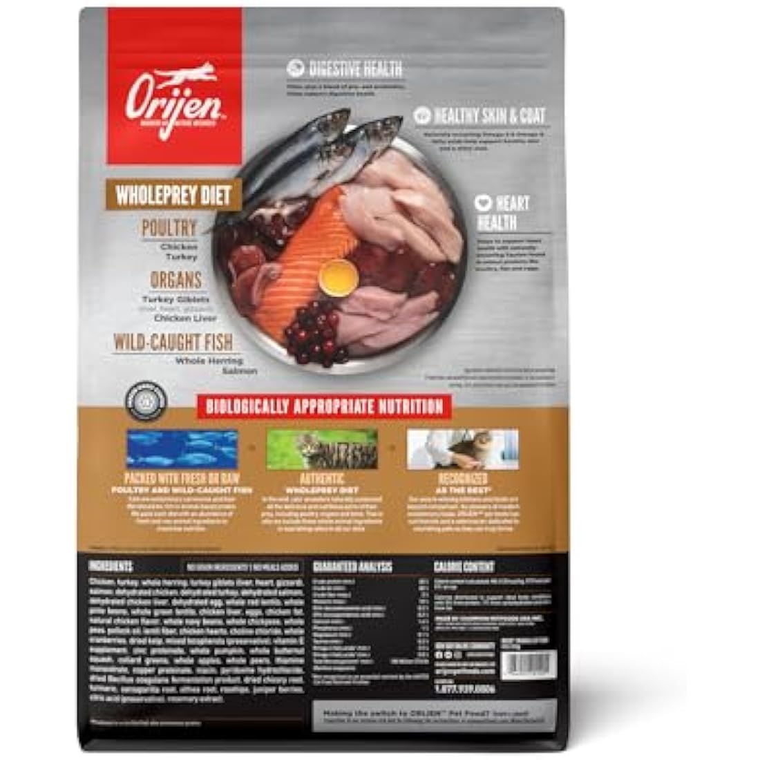 ORIJEN Grain-Free Dry Cat Food | High Protein Chicken & Turkey Recipe