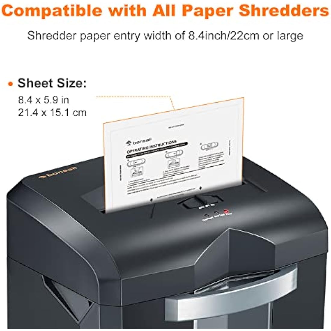 Bonsaii Paper Shredder Lubricant Sheets – 12 Pack Blade Care Cleaner