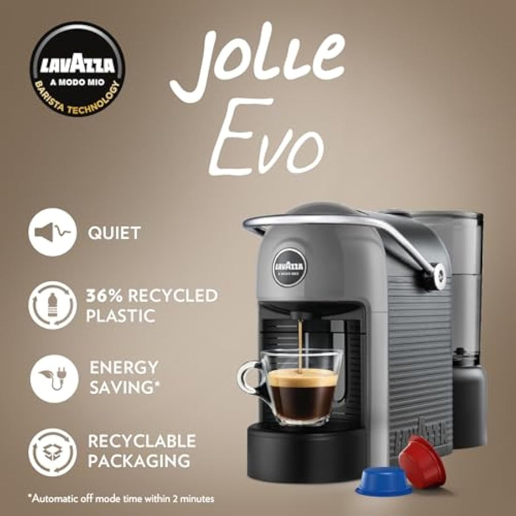 Lavazza A Modo Mio Jolie EVO Coffee Capsule Machine - Recycled Plastic - Grey