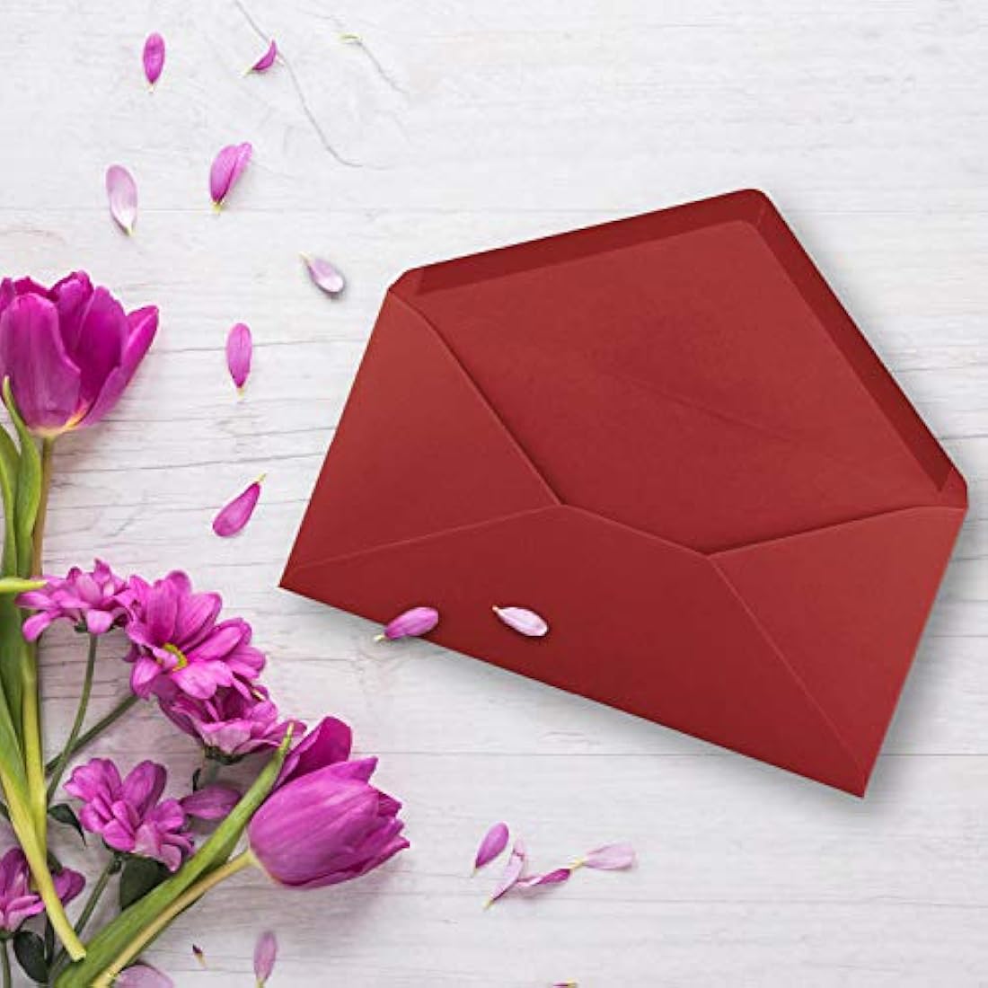 Gustav Neuser Dark Red DL Envelopes - 150 Pack Gummed 110x220mm
