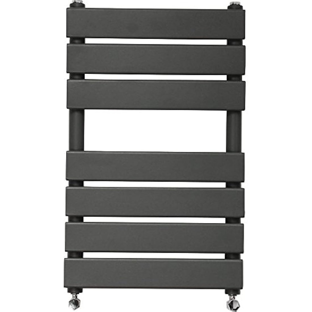 NRG Anthracite Flat Panel Heated Towel Rail – 650x400mm Steel Radiator