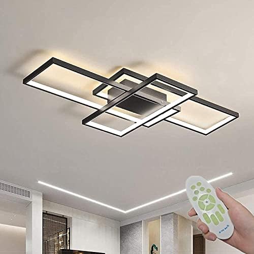 Modern LED Ceiling Light | 50W Dimmable Square Lamp with Remote