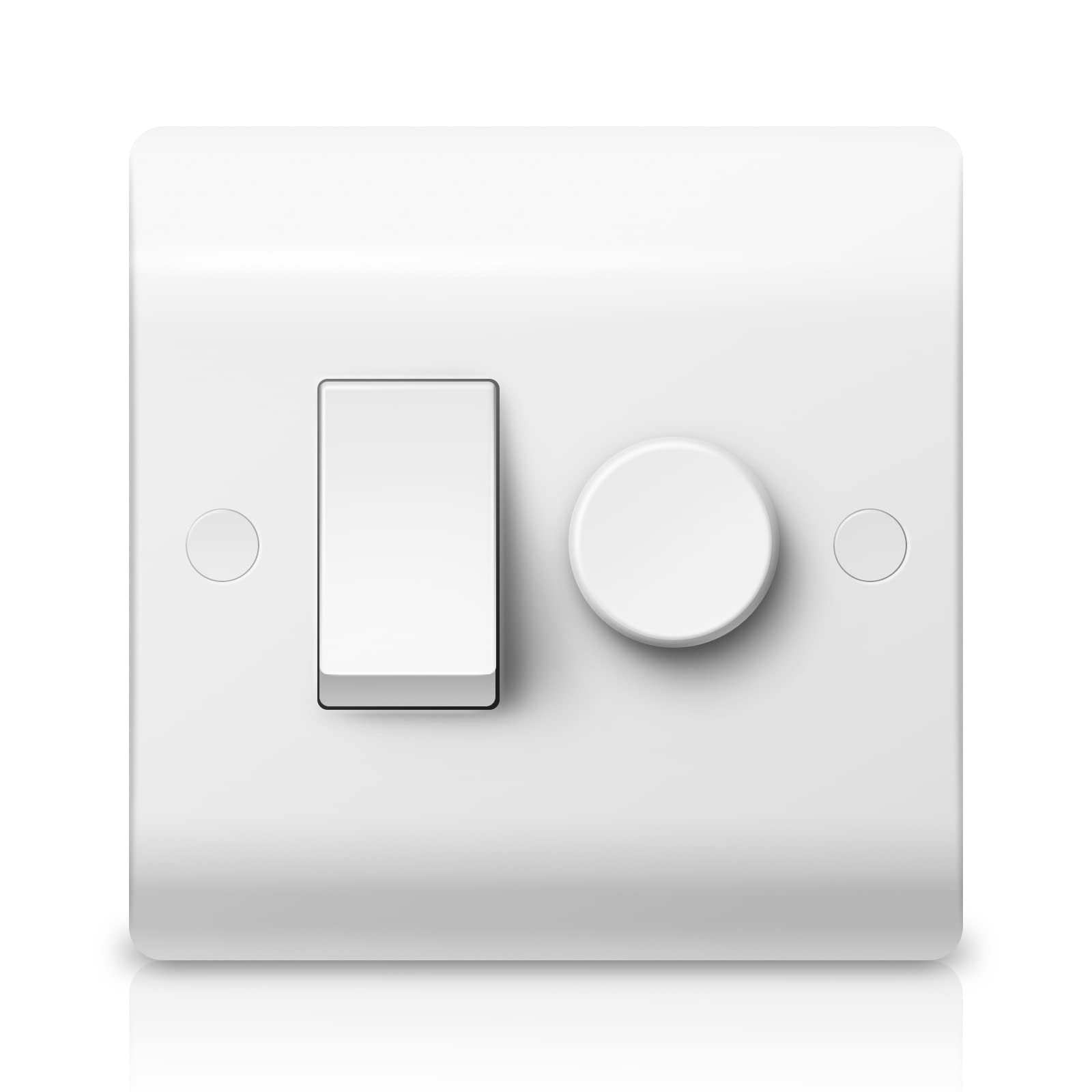 Belns Melns 2 Gang 2 Way LED Dimmer and Rocker Wall Light Switch