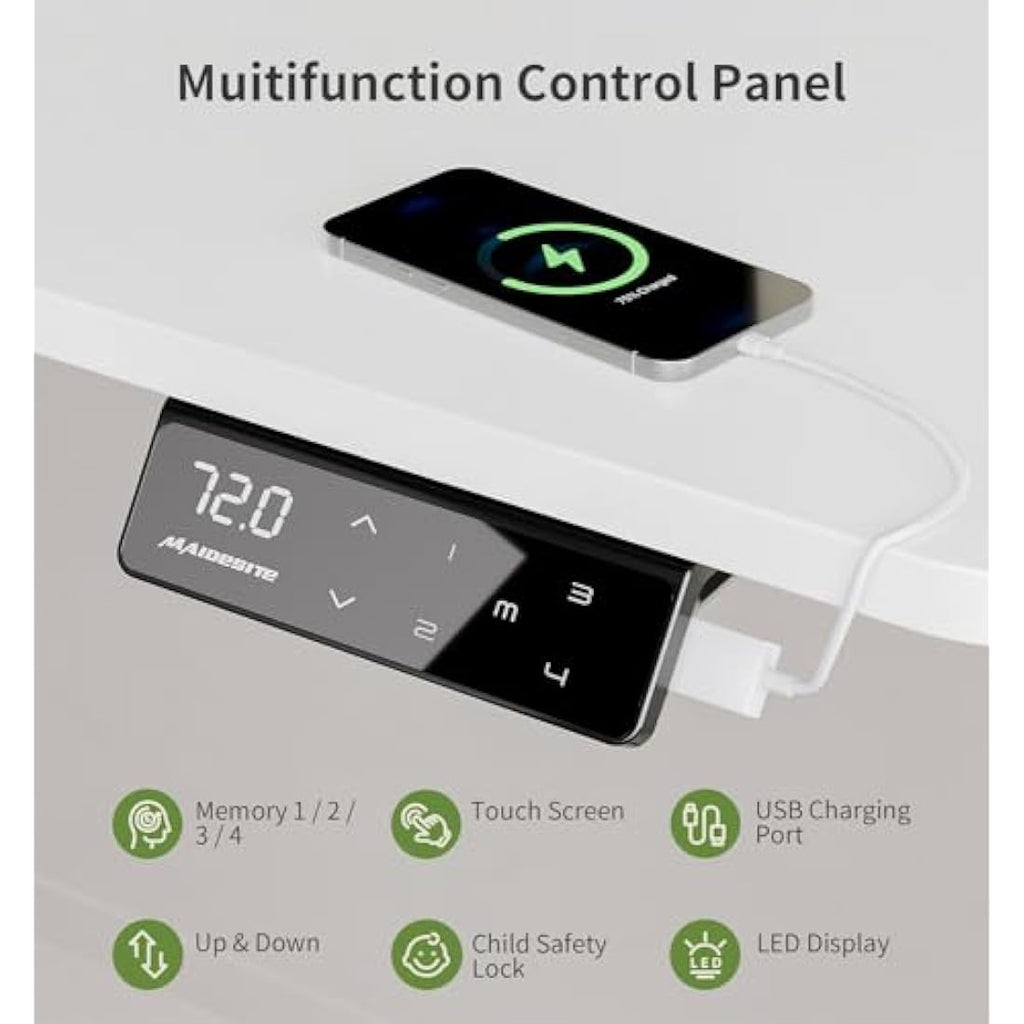 MAIDeSITe Electric Standing Desk – 120x60cm Height Adjustable Desk
