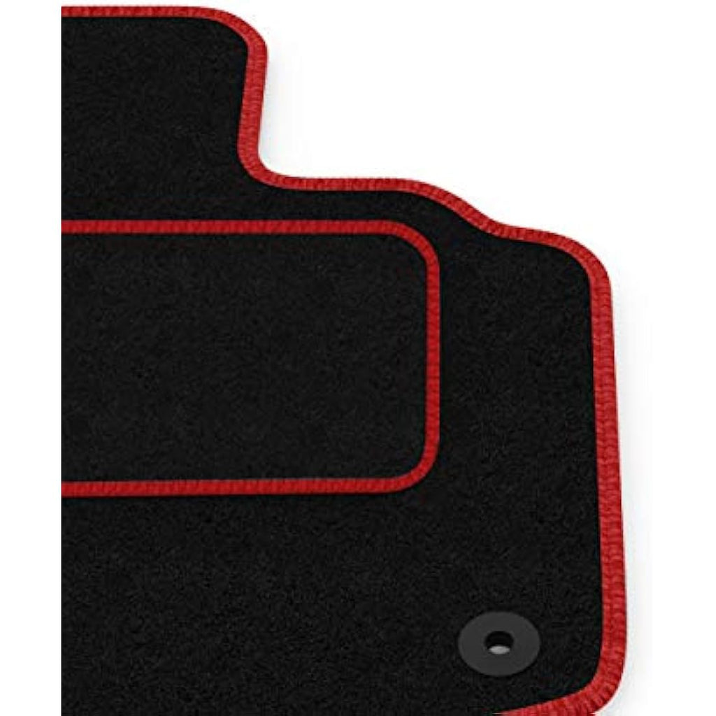 Audi A3 (2013-2018) Car Mat Set - Black Carpet with Red Trim | 4 Piece