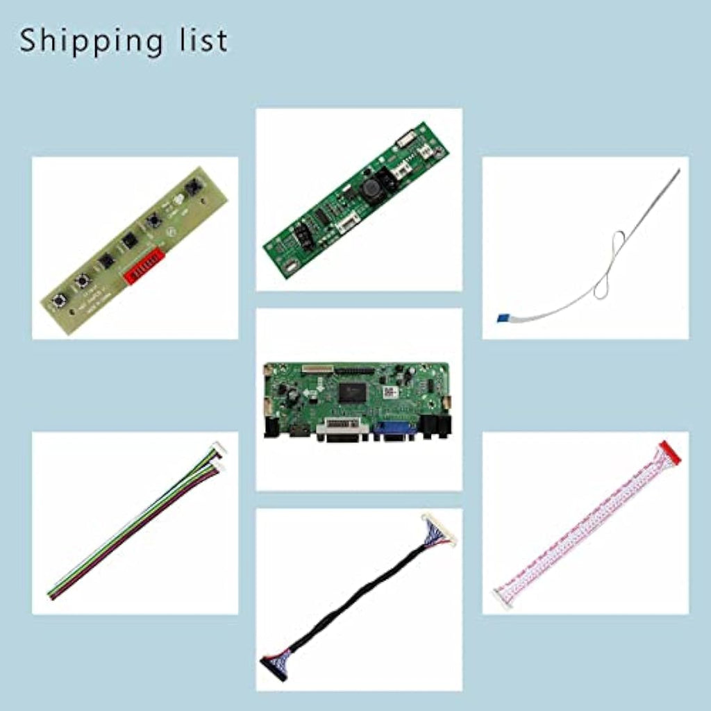 VSDISPLAY VGA DVI LVDS Controller Board for 21.5" 23" 1920x1080 LCD Screen