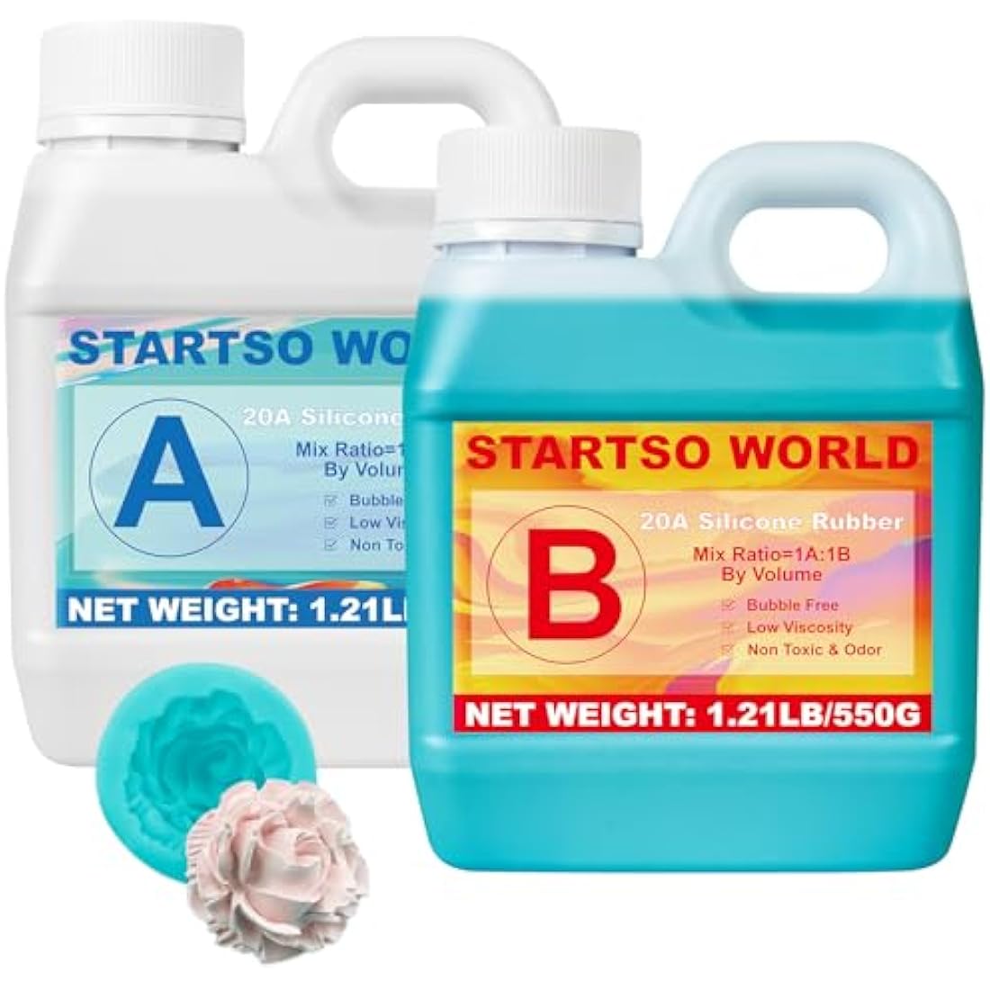 STARTSO WORLD Silicone Mold Making Kit – Food Safe Platinum Liquid Rubber
