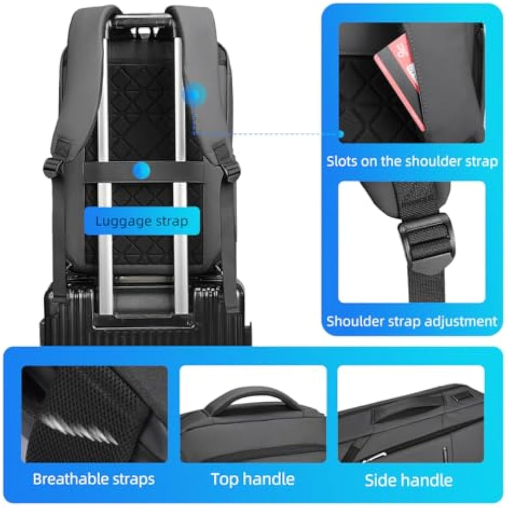 Mark Ryden 3-in-1 Convertible Laptop Backpack | 15.6 Inch USB Bag - Grey