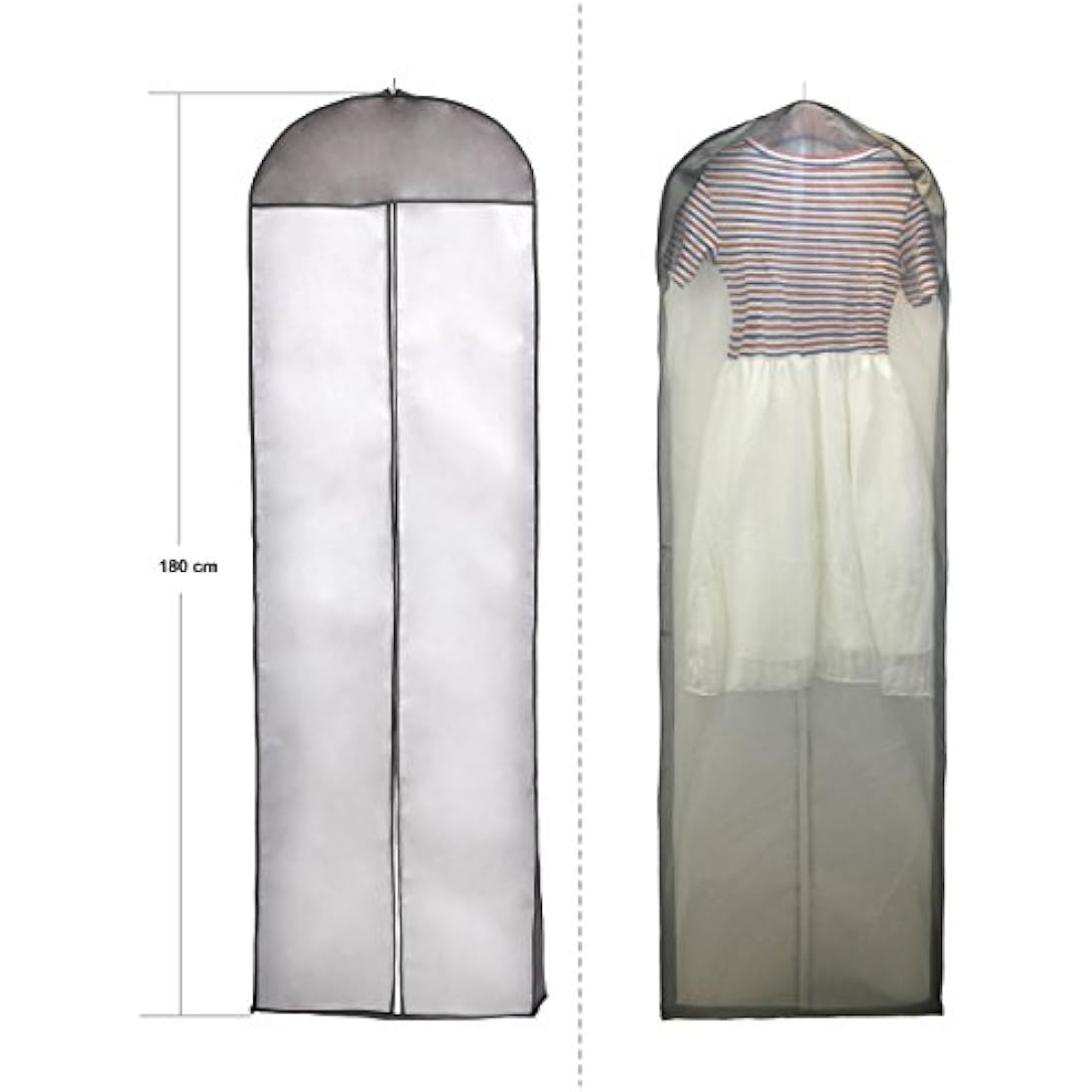 TUKA 71" Breathable Wedding Gown Garment Cover – Dustproof Dress Bag