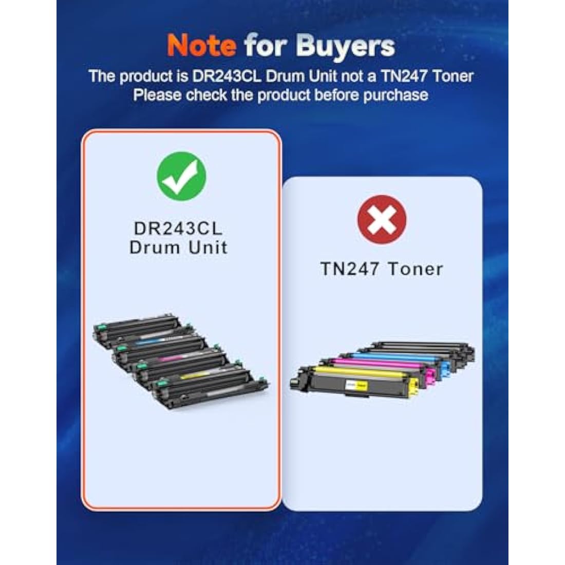 Skydo DR243CL Compatible Drum Unit for Brother DCP-L3550CDW (4 Pack)