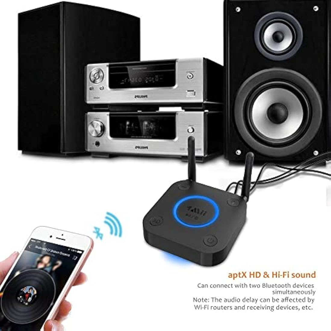 1Mii B06 Pro Bluetooth 5.1 Receiver | Long Range aptX HD HiFi Adapter
