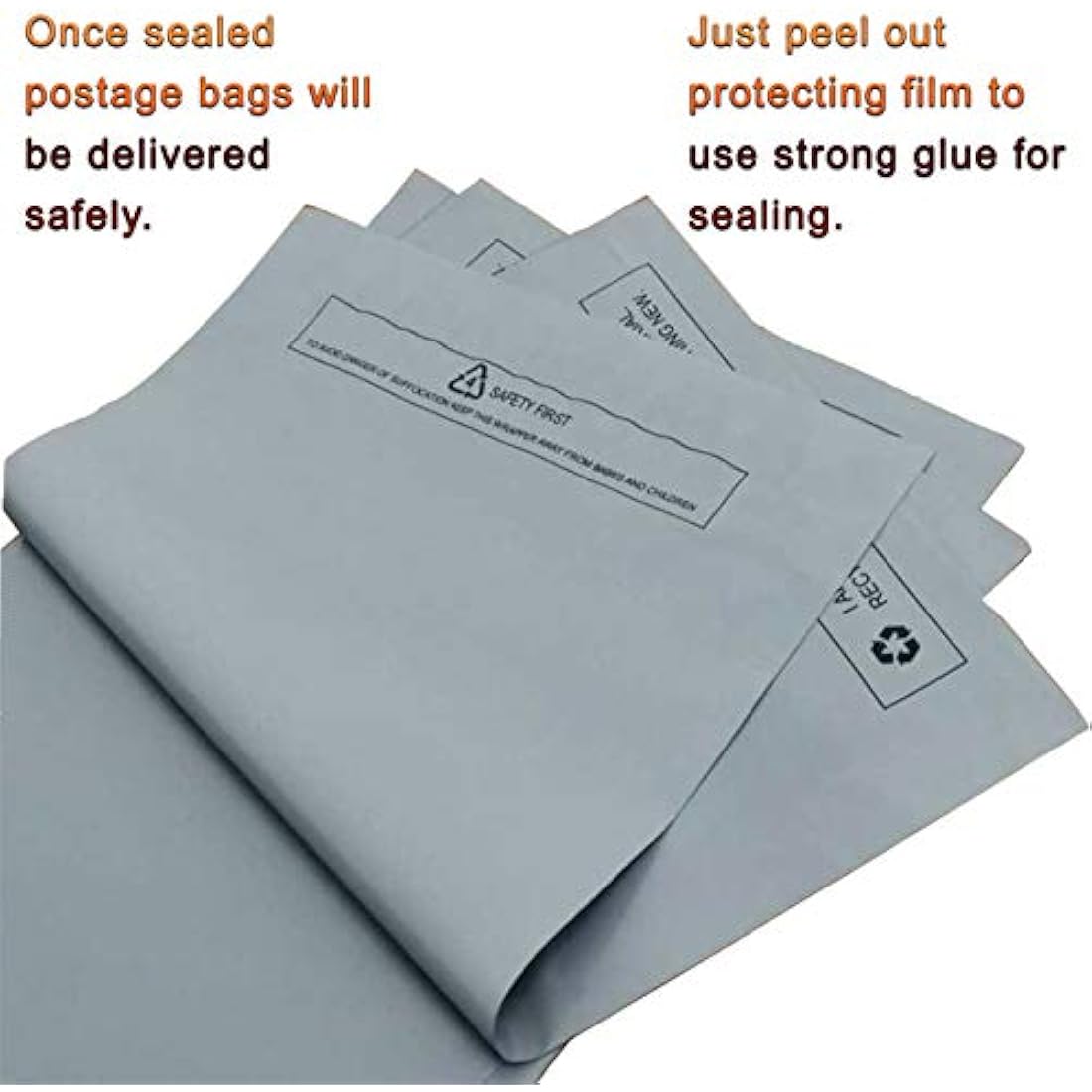| 100x Grey Mailing Bags 17x22" Recyclable Polythene Mailers