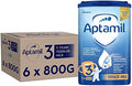 Aptamil 3 Toddler Baby Milk Powder Formula, 1-2 Years, 800g (Pack of 6)