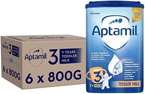 Aptamil 3 Toddler Baby Milk Powder Formula, 1-2 Years, 800g (Pack of 6)