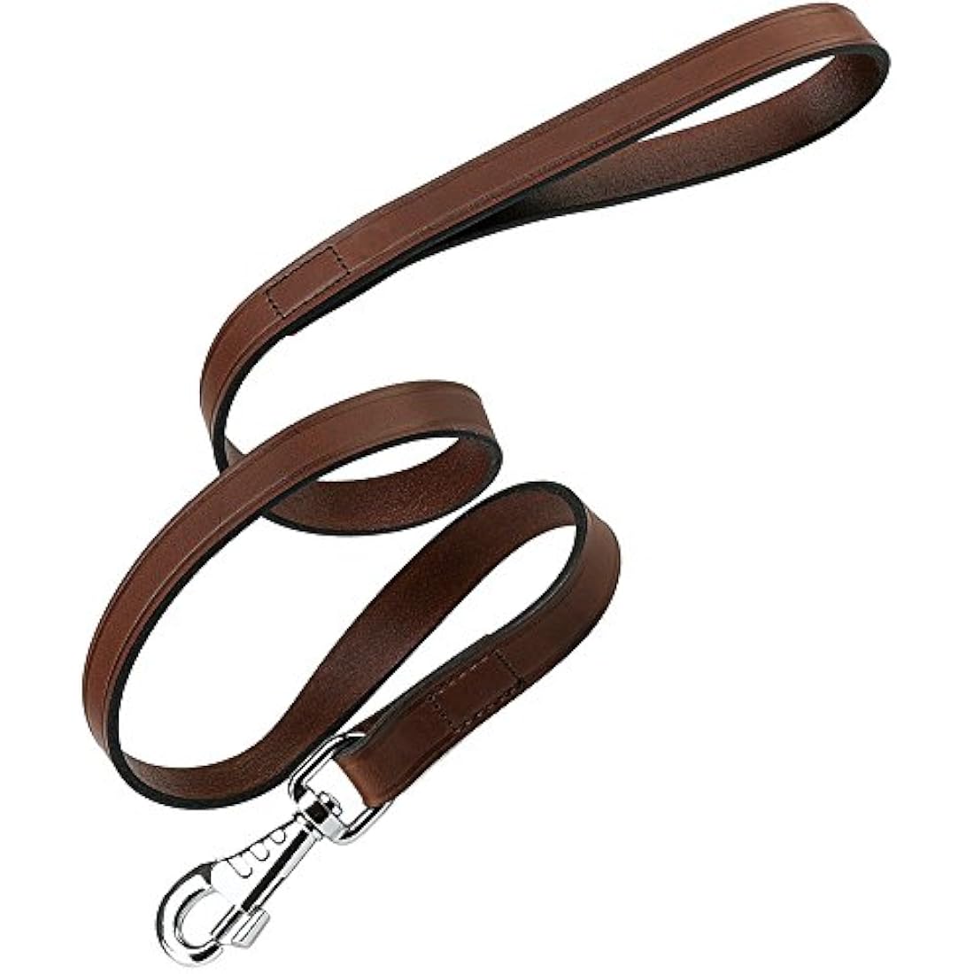 Ferplast VIP G20/150 Bull Leather Dog Lead | Durable Brown Leash