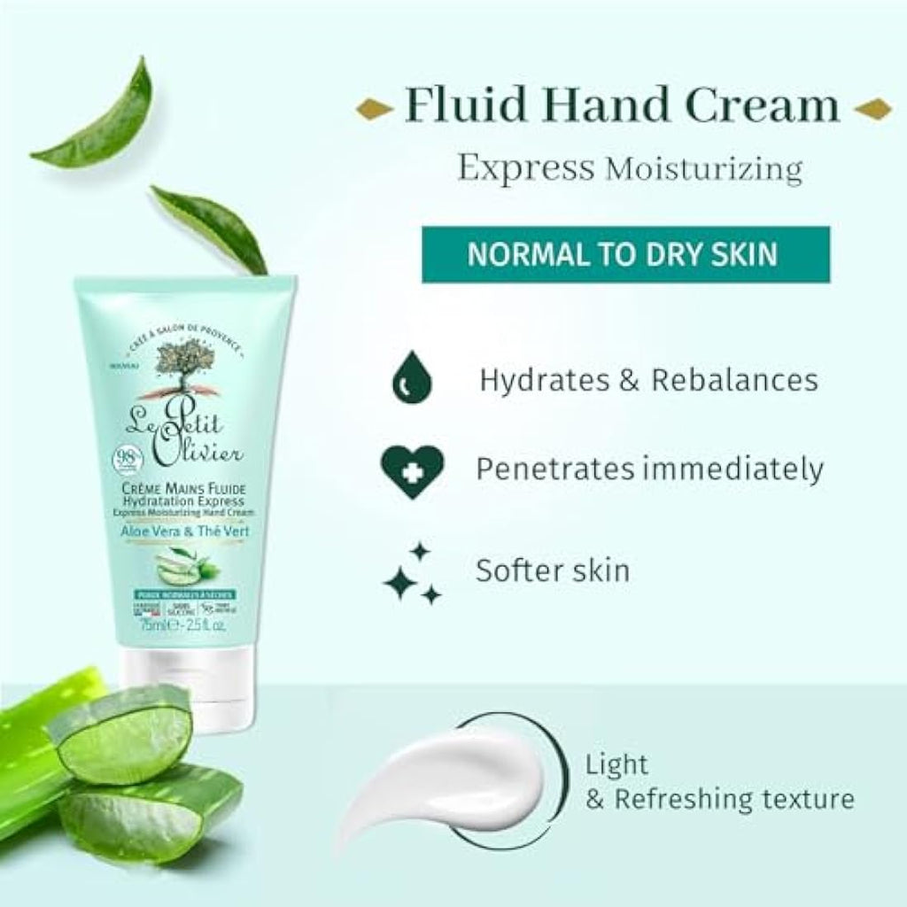 Le Petit Olivier Aloe Vera & Green Tea Moisturizing Hand Cream - 2.5 oz