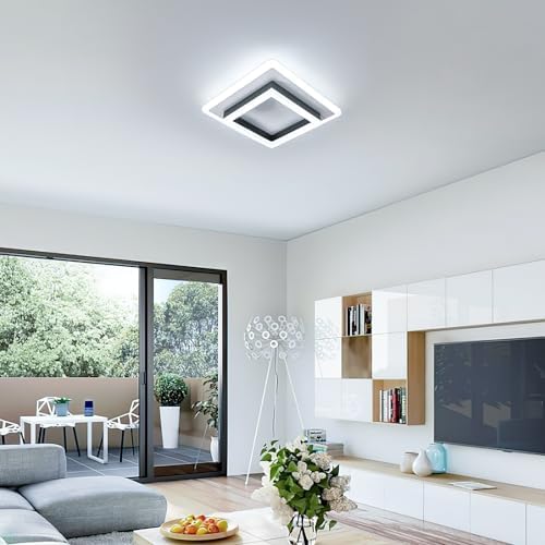 Modern Square LED Ceiling Light – 30W Cold White 6500K
