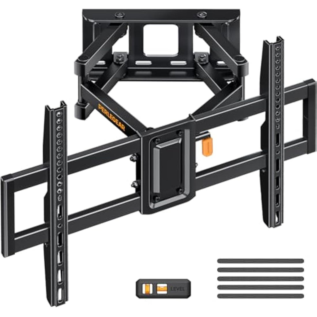 Perlegear Full Motion TV Wall Bracket | 37–82" Swivel & Tilt Steel Mount