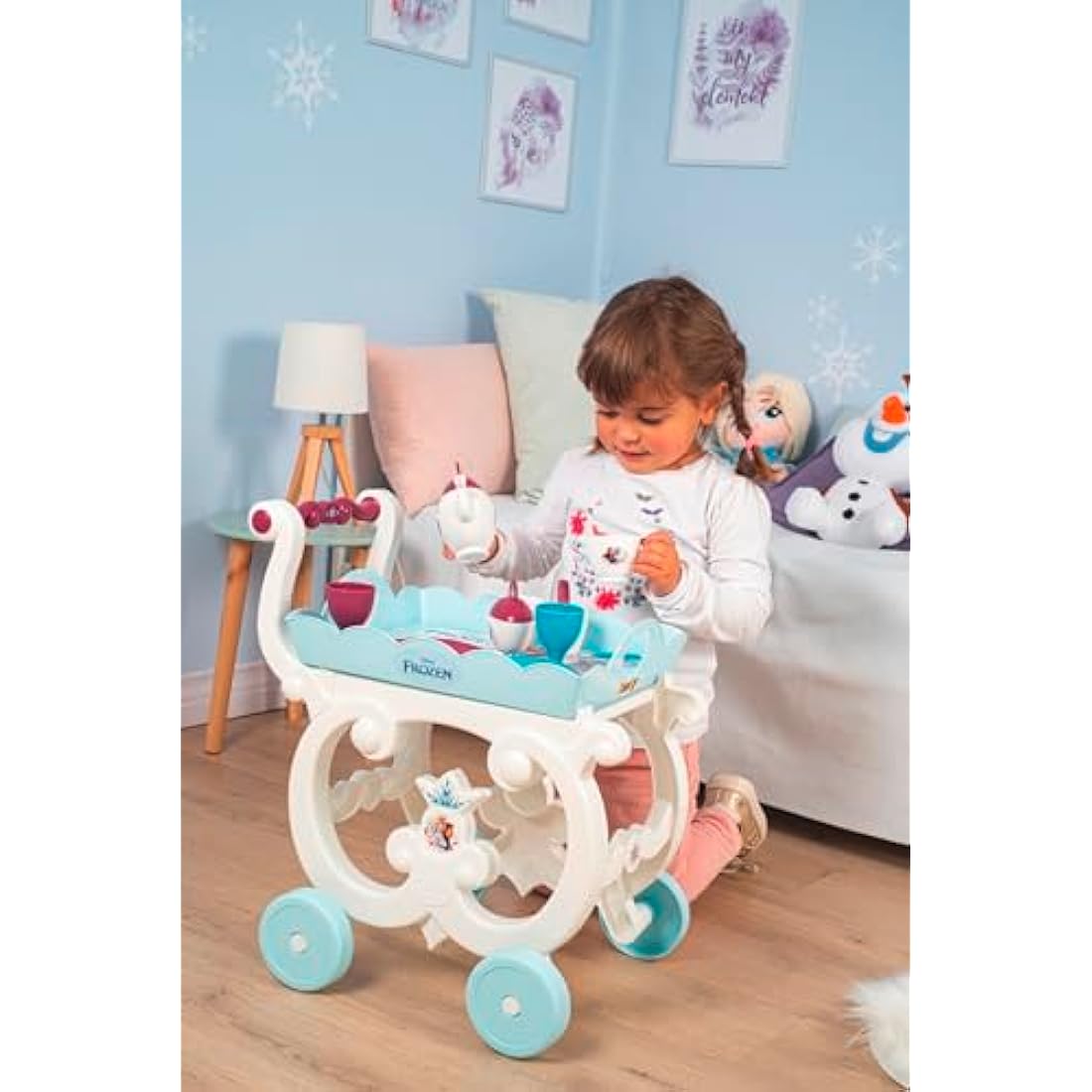 Disney Frozen 2 Kids Pretend Play Tea Trolley Set with 17 Accessories