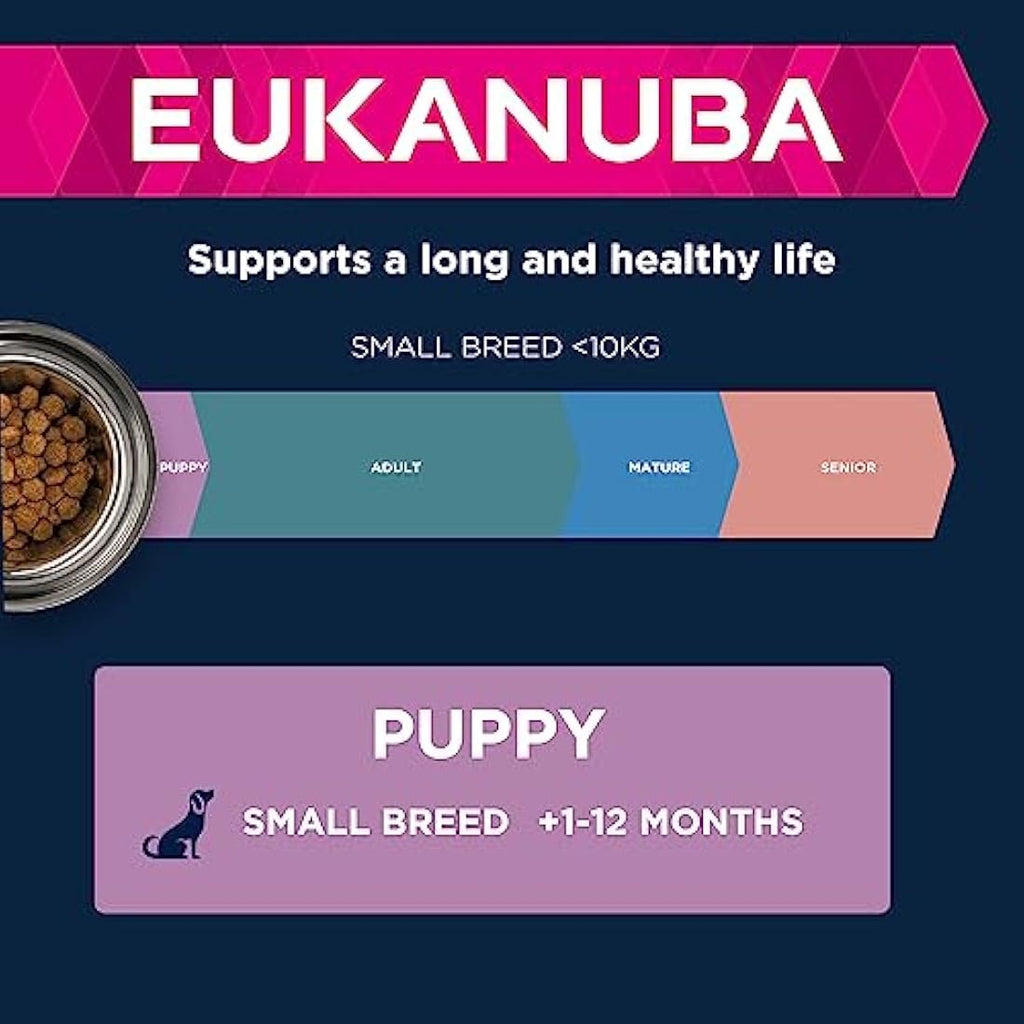 Eukanuba Puppy Small Breed Dry Dog Food - Fresh Chicken Recipe 3kg